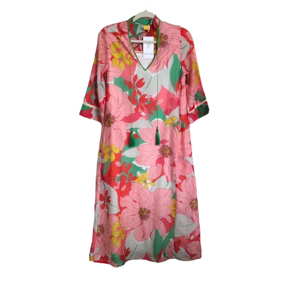 MICHELLE FARMER/Monoplaza Adela Silk Floral Maxi Dress Size S